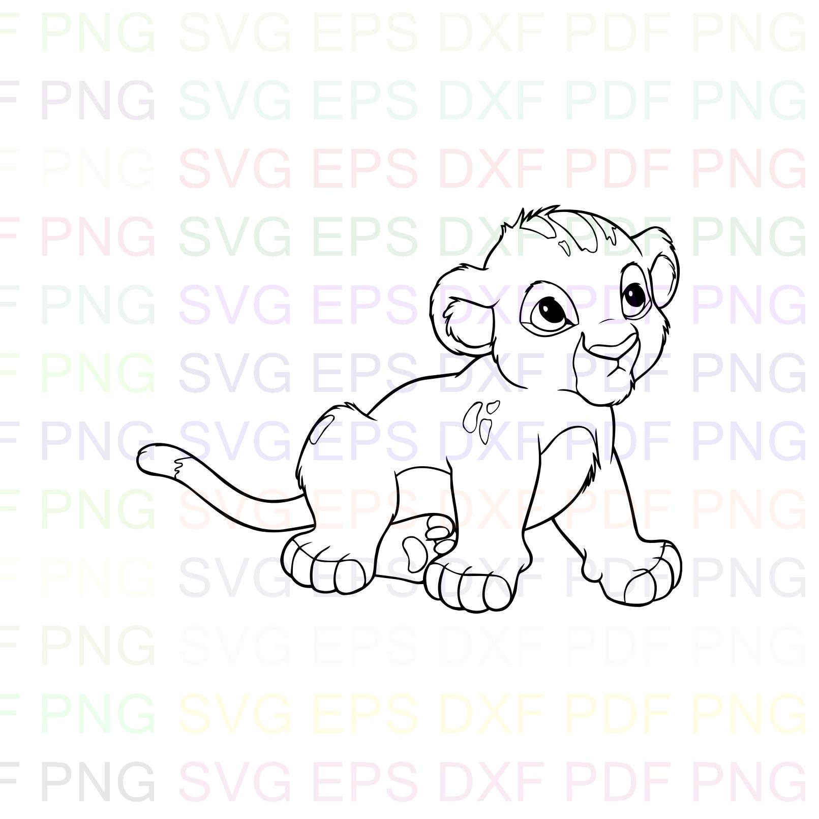 Free Free 265 Baby Lion Outline Svg SVG PNG EPS DXF File