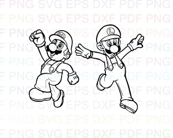 Super Mario Outline Etsy