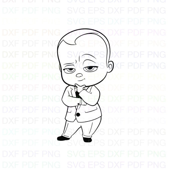 Download The Boss Baby Outline Svg Stitch silhouette Coloring page ...