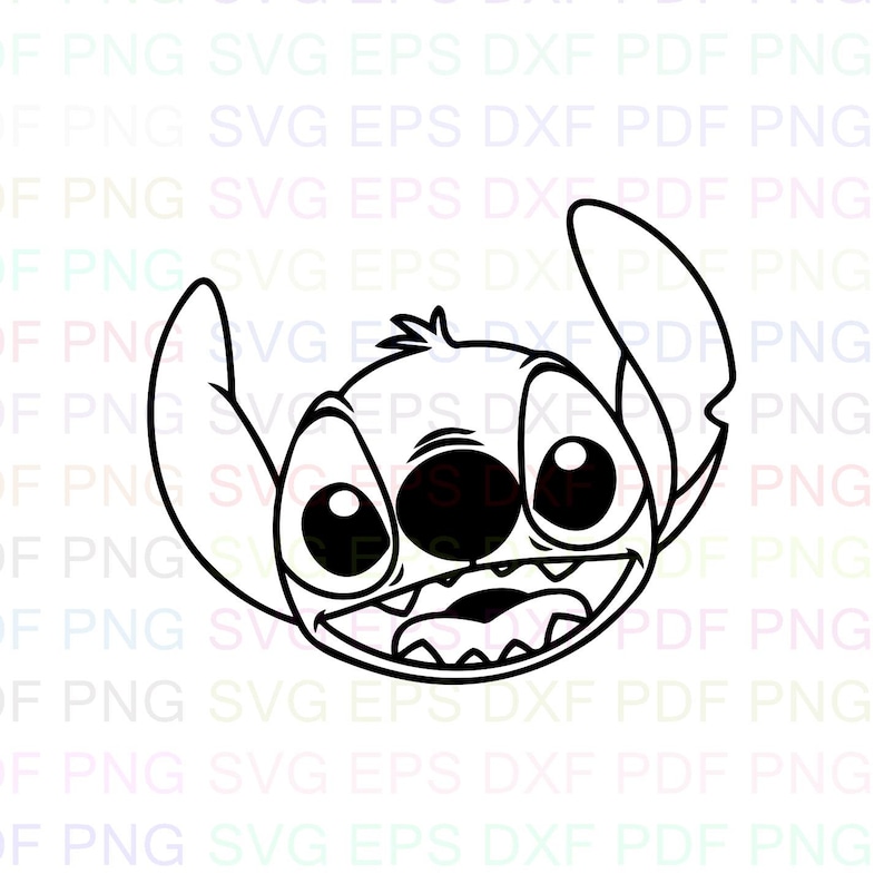Free Free 115 Disney Stitch Face Stitch Outline Svg SVG PNG EPS DXF File
