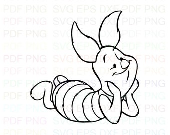 Piglet Outline Etsy