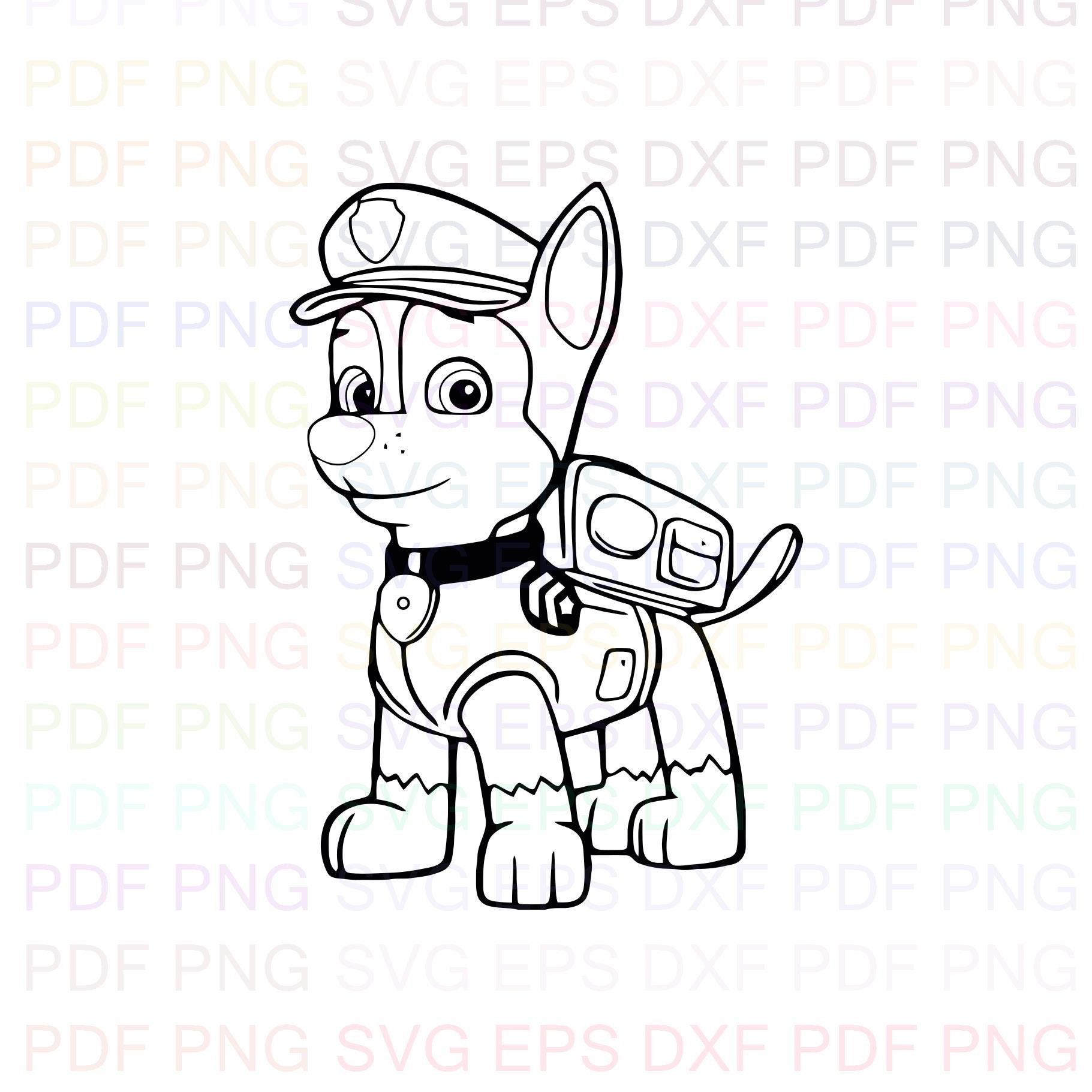 paw patrol silhouette svg