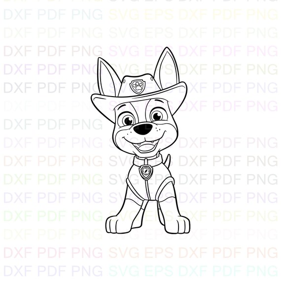 Tracker Paw Patrol Outline Svg Stitch Silhouette Coloring Etsy tracker paw patrol outline svg stitch silhouette coloring page svg dxf eps pdf png