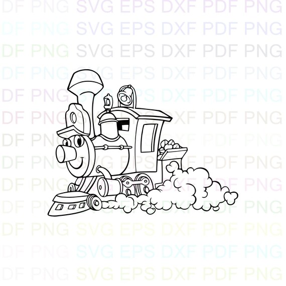 Dumbo Casey Junior Train Outline Svg Stitch Silhouette Etsy