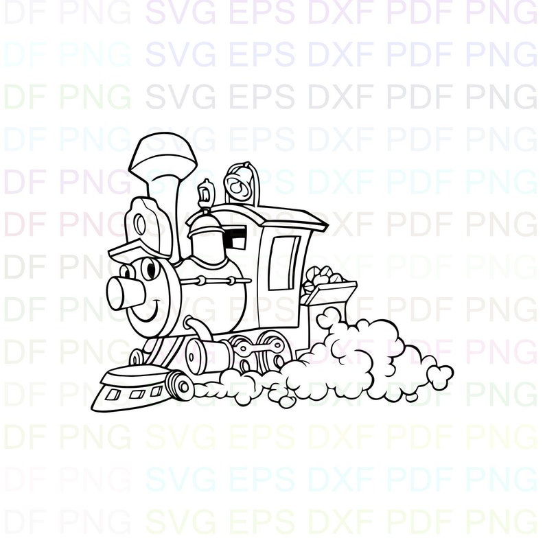 Dumbo Casey Junior Train Outline Svg Stitch silhouette Etsy
