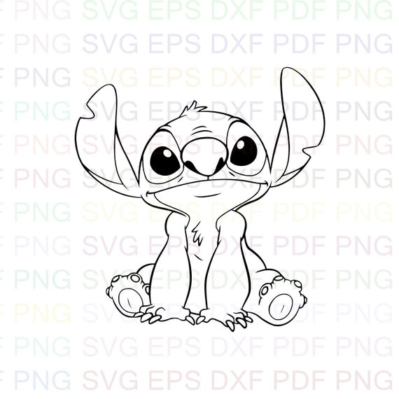 Download Disney Stitch With Christmas Lights Svg