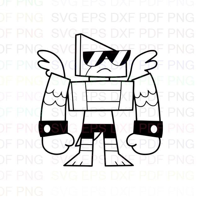Hawkodile Unikitty Outline Svg Stitch silhouette Coloring | Etsy