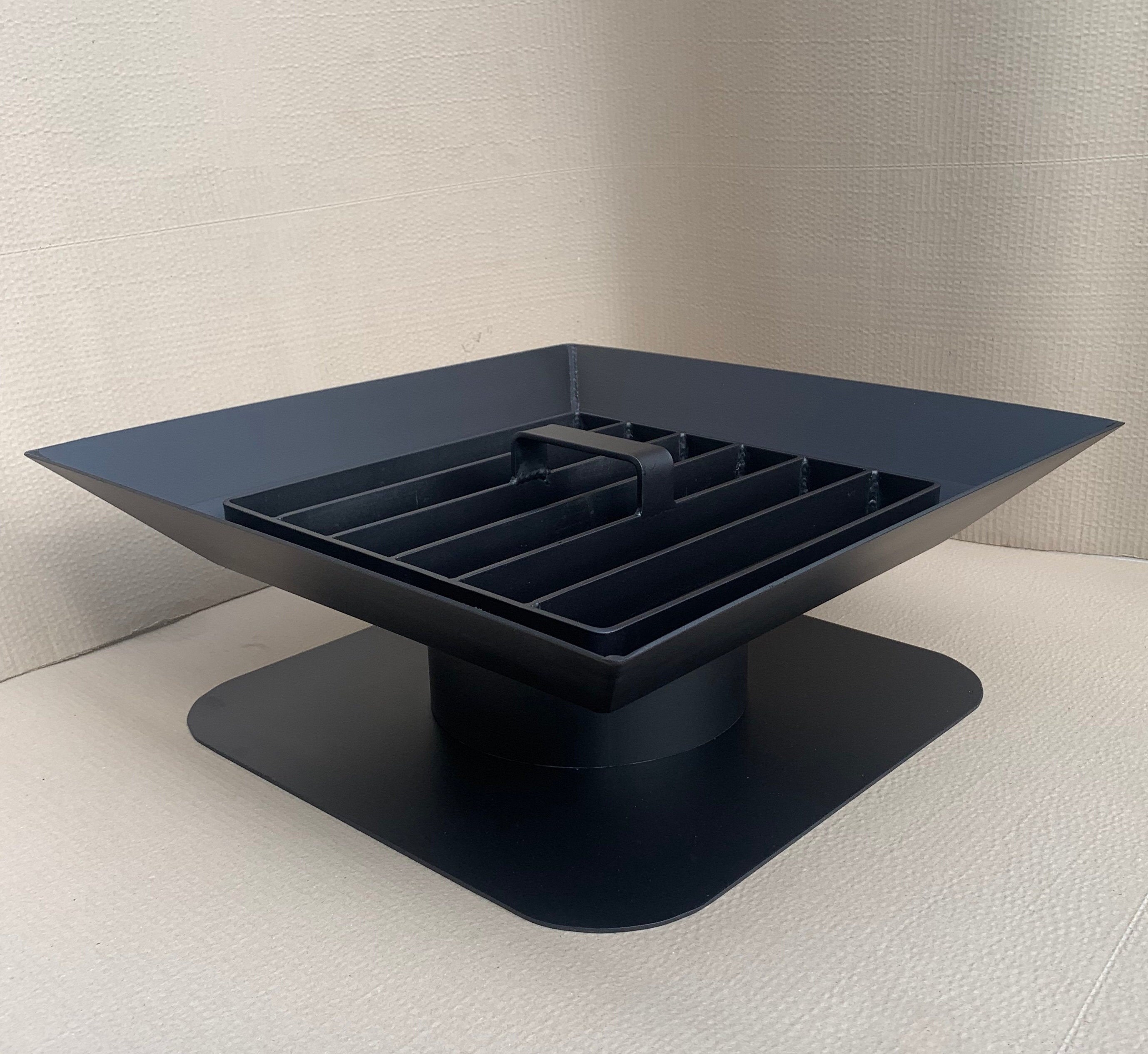 LARGE steel fire pit UK handmade painted with removable ash Etsy