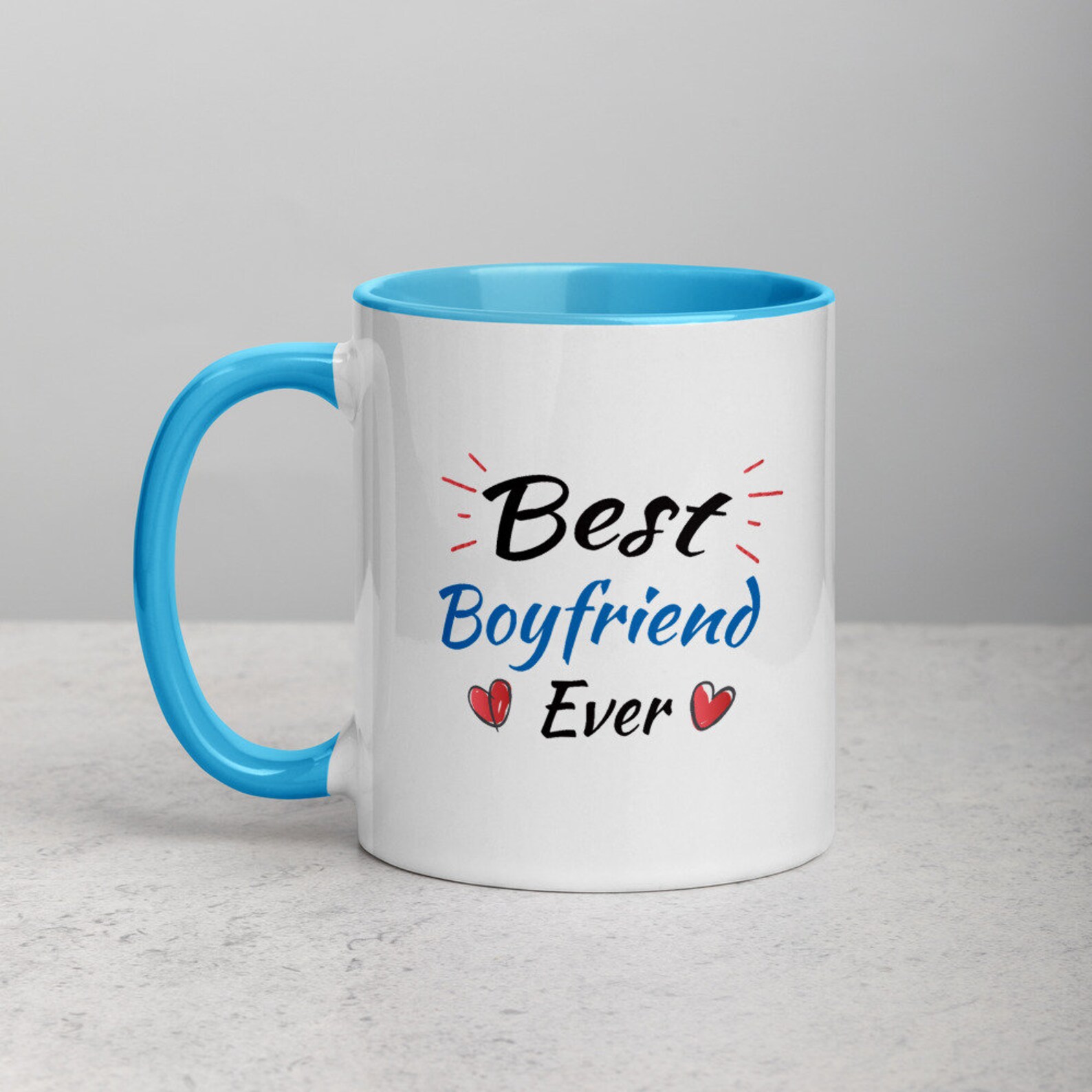 Best Boyfriend Ever Mug with Color Inside Etsy