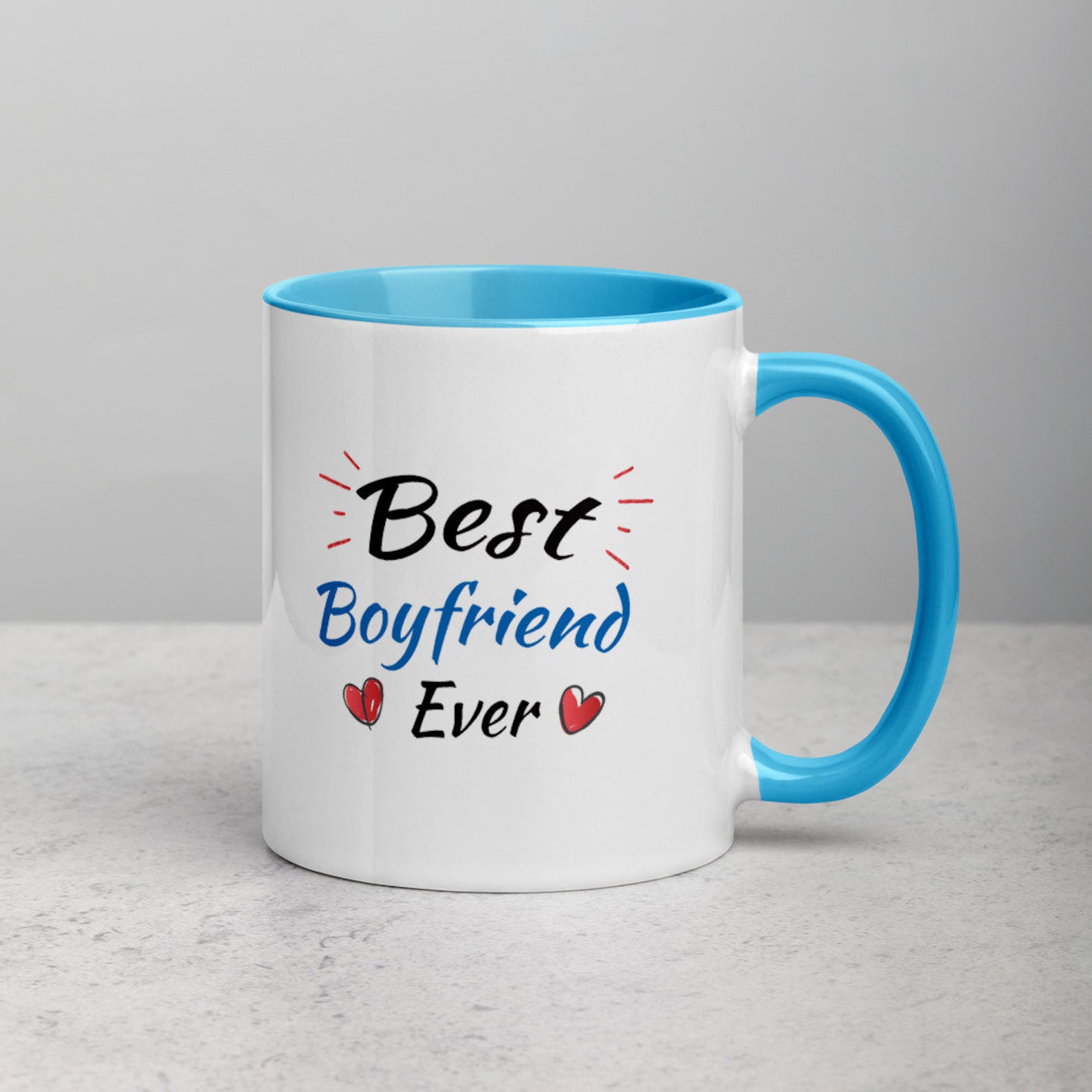 Best Boyfriend Ever Mug with Color Inside Etsy