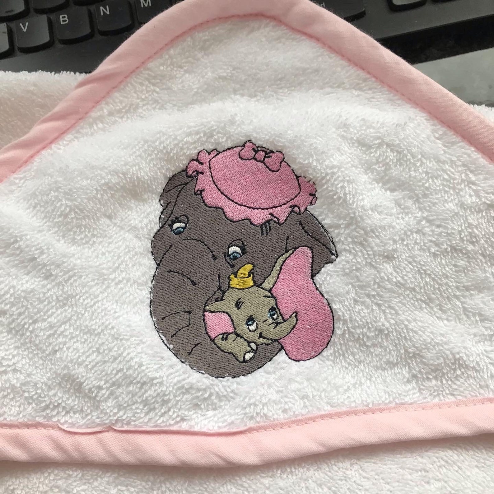 Dumbo and Mummy Hooded Baby Towel Etsy