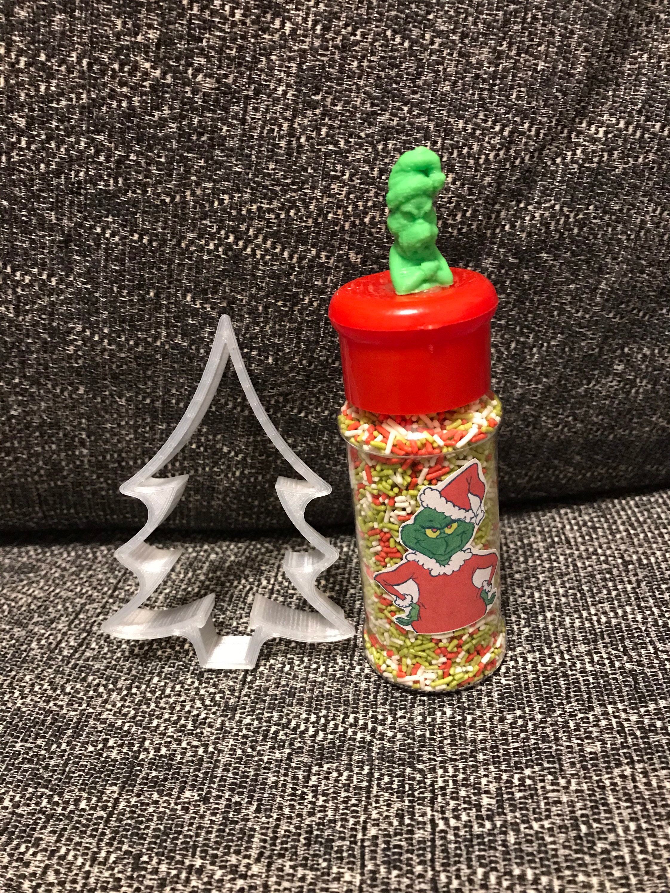 The Grinch cookie sprinkles and Christmas tree cookie cutter Etsy