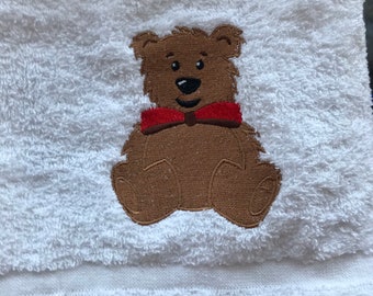 Teddybear Towels Teddy Bear 20 Embroidered Personalised Towels and Tea Towels 