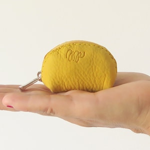 Piccola custodia in pelle, custodia in pelle per tappi per le orecchie, custodia in pelle per monete, custodia con cerniera fatta a mano, piccola custodia, custodia con cerniera