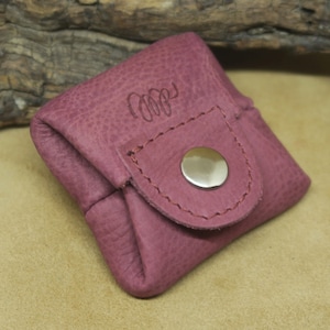 Tiny leather coin purses, mini coin purses, coin bags, tiny folding coin purses, leather coin purses, genuine leather,leather gift for him maroon/granate