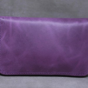 Cartera de mujer de cuero, cartera de piel para mujer, monedero mujer, billetera de cuero de mujer, cartera minimalista, regalo para mujer image 2