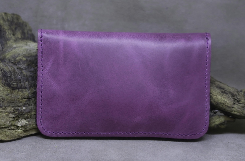 Cartera de mujer de cuero, cartera de piel para mujer, monedero mujer, billetera de cuero de mujer, cartera minimalista, regalo para mujer image 2
