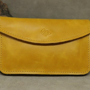 Cartera de mujer de cuero, cartera de piel para mujer, monedero mujer, billetera de cuero de mujer, cartera minimalista, regalo para mujer image 5