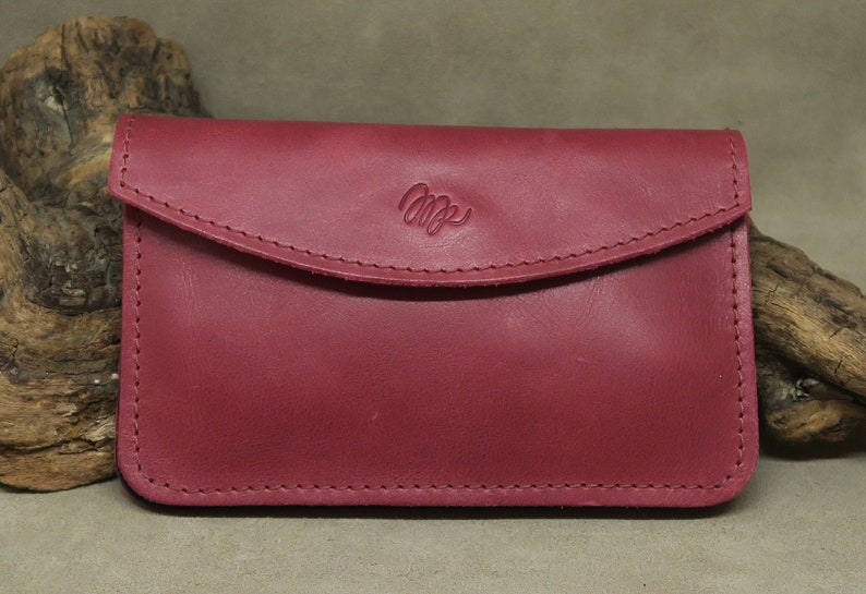 Cartera de mujer de cuero, cartera de piel para mujer, monedero mujer, billetera de cuero de mujer, cartera minimalista, regalo para mujer image 8