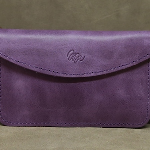 Cartera de mujer de cuero, cartera de piel para mujer, monedero mujer, billetera de cuero de mujer, cartera minimalista, regalo para mujer