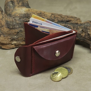 Portafoglio in pelle con portamonete per uomo, portafoglio sottile in pelle per uomo, portafoglio in pelle per carte per uomo, portafoglio in pelle, regalo per uomo, idee regalo per lui