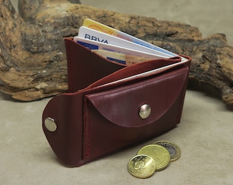 Portefeuille en cuir avec pochette pour homme, portefeuille pour homme en cuir mince, portefeuille en cuir pour cartes pour homme, portefeuille en cuir, cadeau pour homme, idées cadeaux pour lui