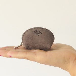 Petit porte-monnaie en cuir, petite pochette à fermeture éclair, petit porte-monnaie en cuir, petit sac pour pièces de monnaie, petit porte-monnaie
