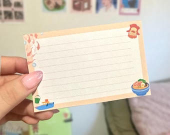 Ponyo inspiriert Mini Notizblock | 11x2,7" | 40 Blatt | Süßes Briefpapier | Notizblock