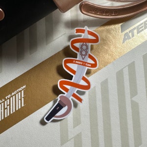 ateez lightstick sword sticker