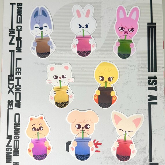 Skz Skzoo Boba Mini Stickers | Stray Kids | Laptop Stickers - Etsy