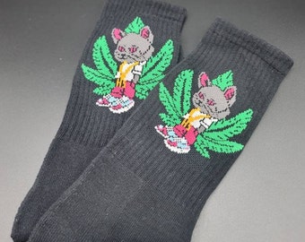 Chaussettes de cannabis pour chats stoner