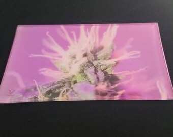 Plateau à rouler Purple Haze Cendrier en verre trempé Shatter