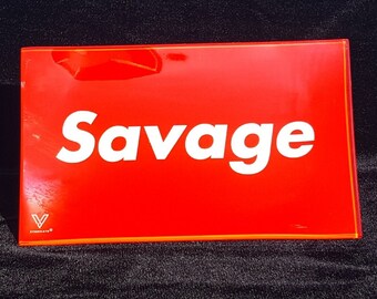 Plateau en verre Savage incassable