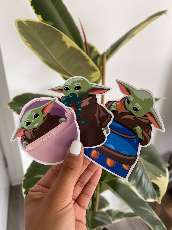 Baby Yoda Stickers Star Wars Sticker Mandalorian Stickers Etsy