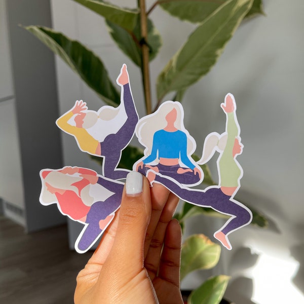 Yoga Stickers Etsy