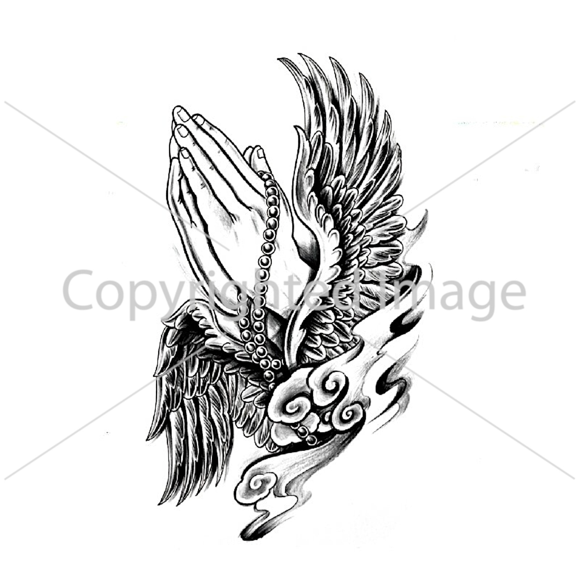 Tattoo Design Praying Hands Download Etsy