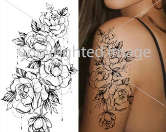 Tattoo Design floral A Digital download