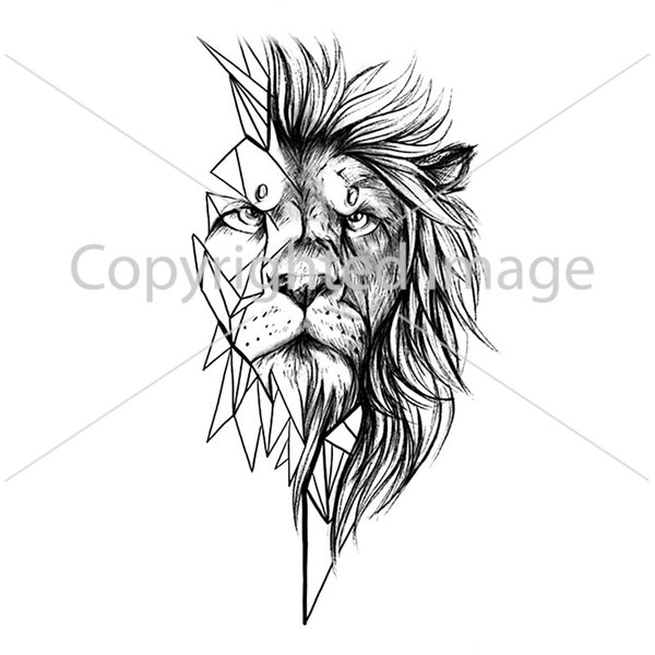 Tattoo Design Lion Geometric download