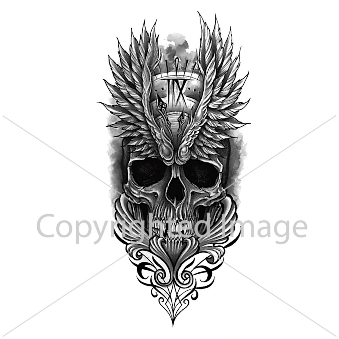 Tattoo Design Skull Digital Download - Etsy