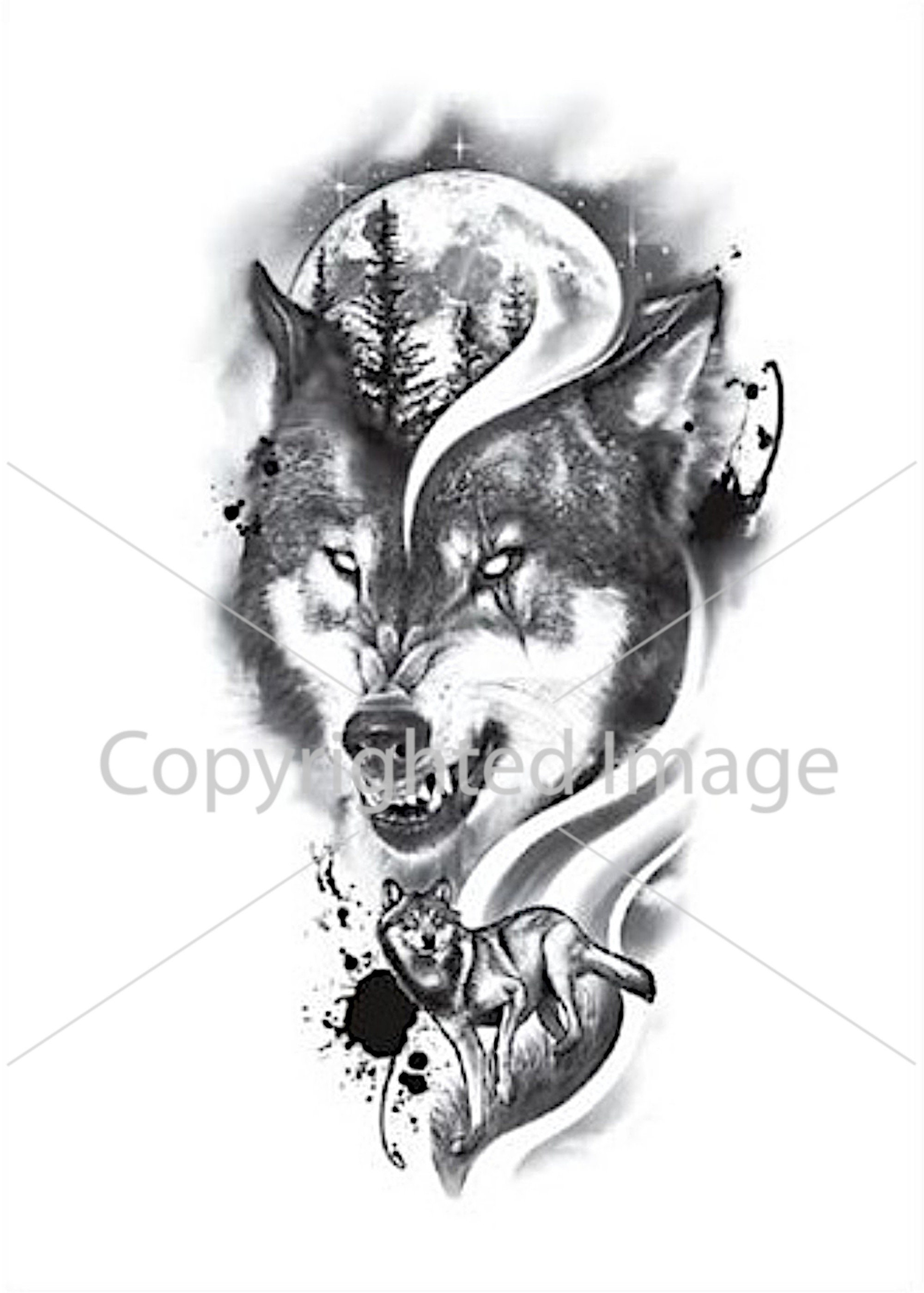 Tattoo Design Cool Design Wolf Digital Download - Etsy Australia