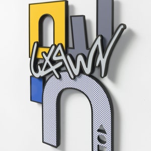 AM ISRAEL CHAi 3D Wall Sculpture, Calligraphy ,The world ISRAEL is written in ancient Hebrew (Paleo) ,Gift for Home, Pop Art Jewish Prayer.