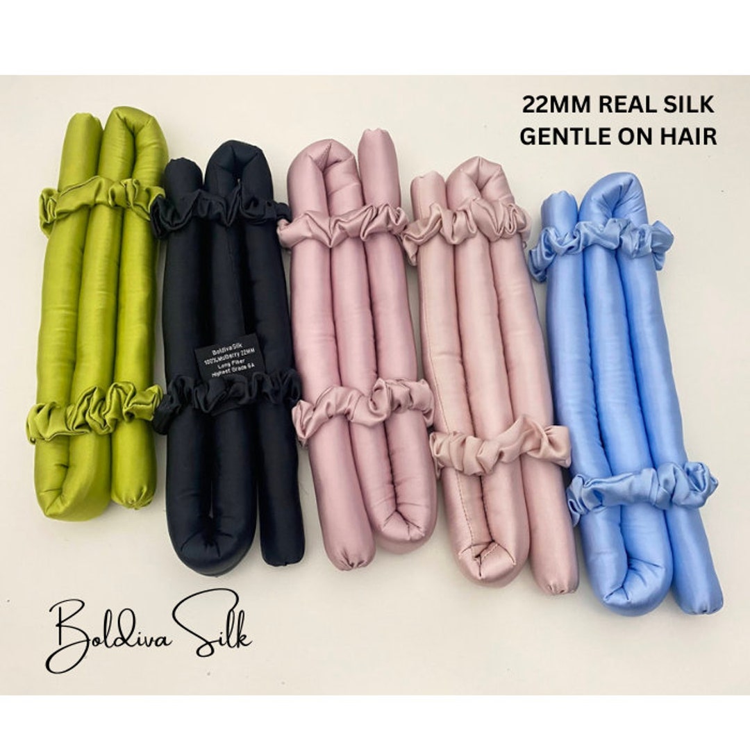 100% Mulberry Silk Heatless Hair Curler 22 Momme Grade 6A - Etsy 100% Mulberry Silk Heatless Hair Curler 22 Momme Grade 6A - Etsy