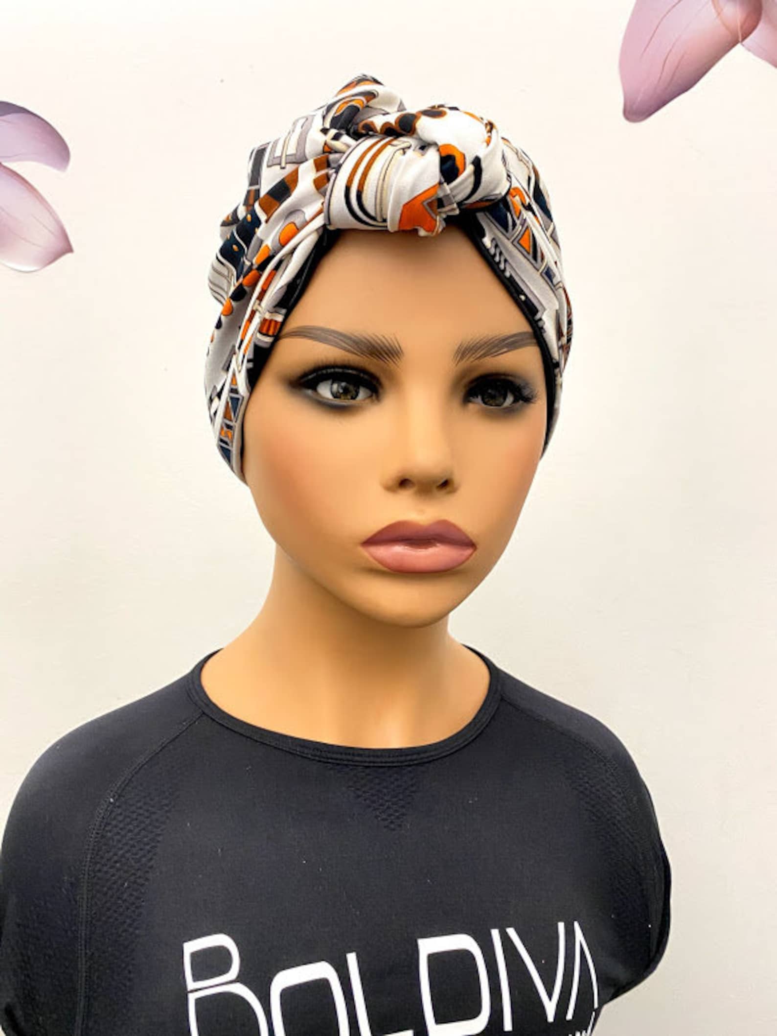 satin lined t shirt turban