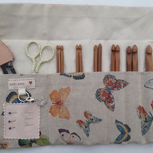 Crochet Hook Case: Butterfly design