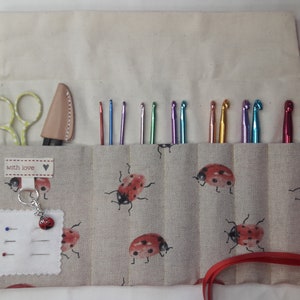 Crochet Hook Case: Ladybird design
