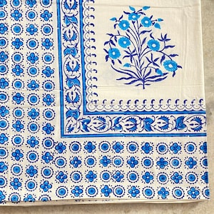 Block printed Bedsheet, Indian Hand Block Print Bedspread, Queen Size Bedspread Cotton Home Bedding ,Handmade Bedsheets Free Wall Hanging