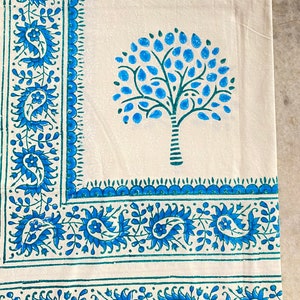Block printed Bedsheet, Indian Hand Block Print Bedspread, Queen Size Bedspread Cotton Home Bedding ,Handmade Bedsheets Free Wall Hanging