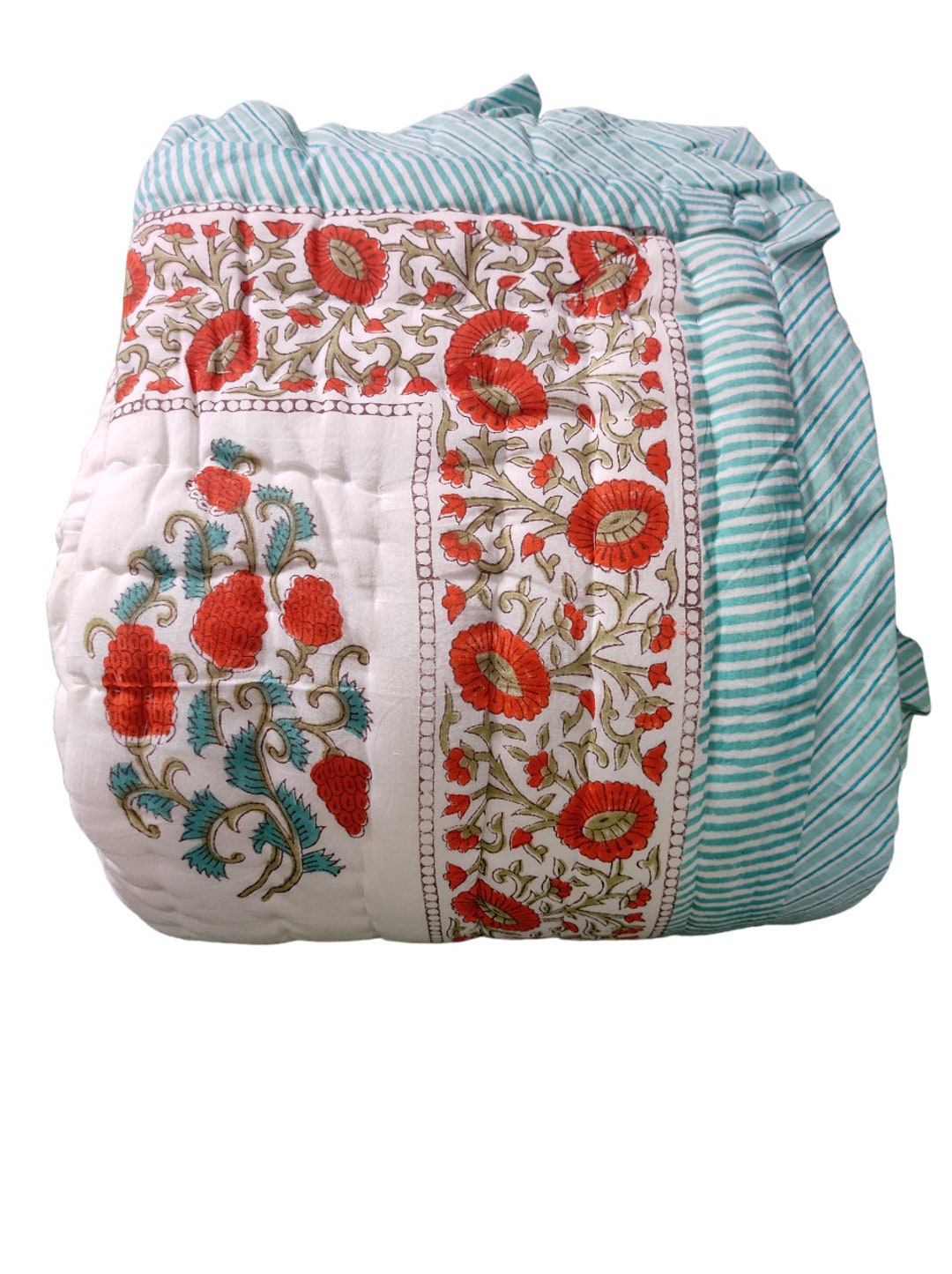 Indian Cotton Winter Warm Razai Ethnic Blanket Razai Hand Etsy