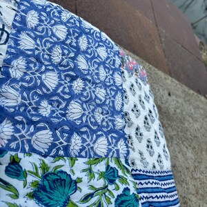 Couette Razai en patchwork fait main : couvre-lit réversible à imprimé floral image 7