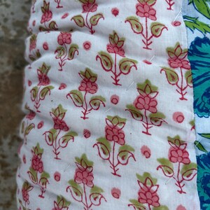 Couette Razai en patchwork fait main : couvre-lit réversible à imprimé floral image 8